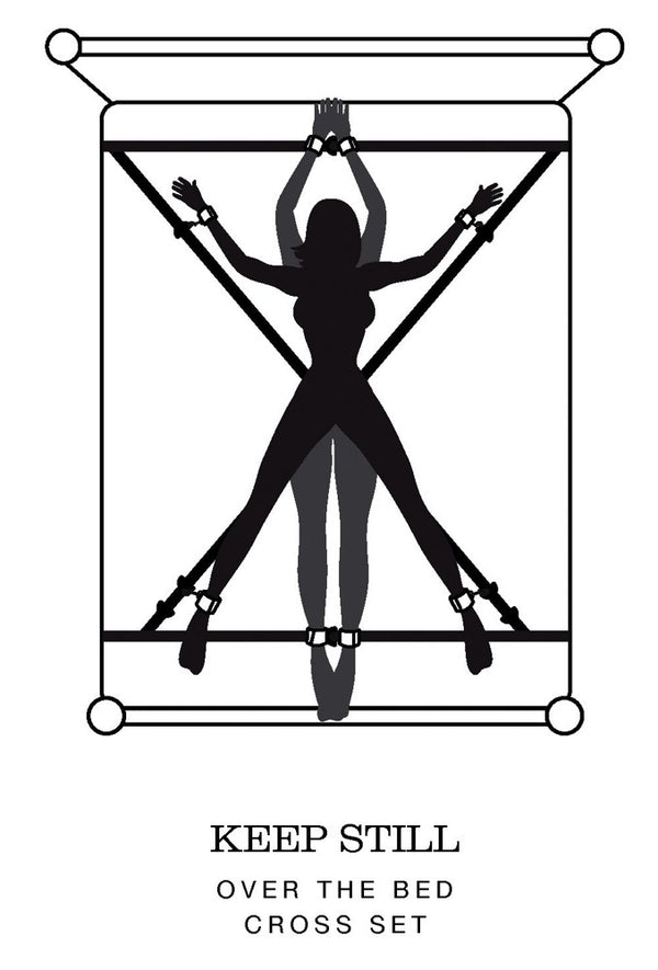 Fifty Shades of Grey kruisvormige bedrestraints - Zwart - Fifty Shades of Grey - SKU: 5231860000