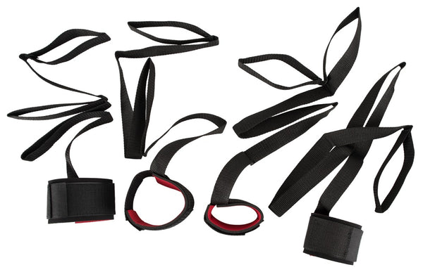 You2Toys jarretelset met restraints - Zwart - You2Toys - SKU: 5252780000