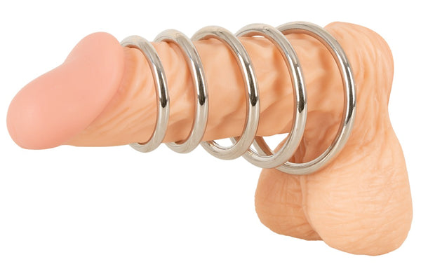 Bad Kitty 5-delige cockringset - Zilver - Bad Kitty - SKU: 5261770000
