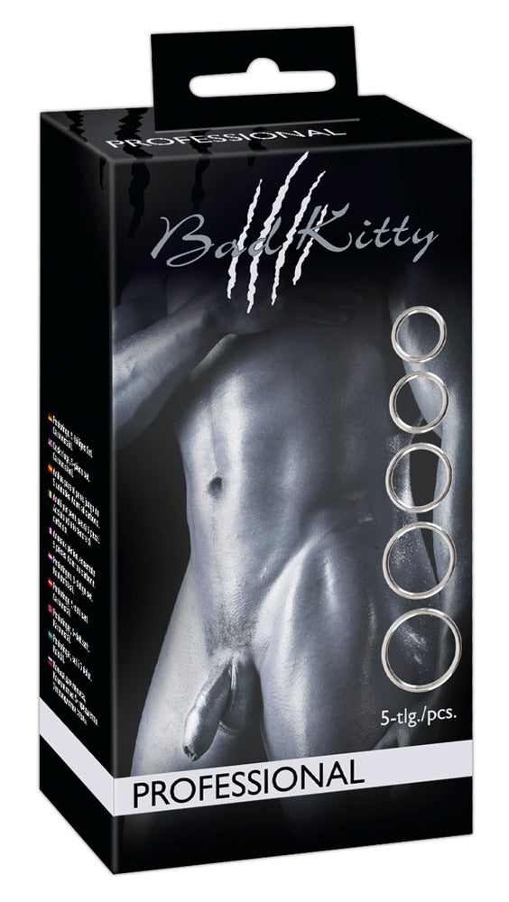 Bad Kitty Cockring set - Zilver