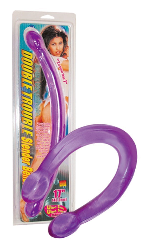 You2Toys Dubbele dildo flexibel met dubbele eikels - Paars - You2Toys - SKU: 5262230000