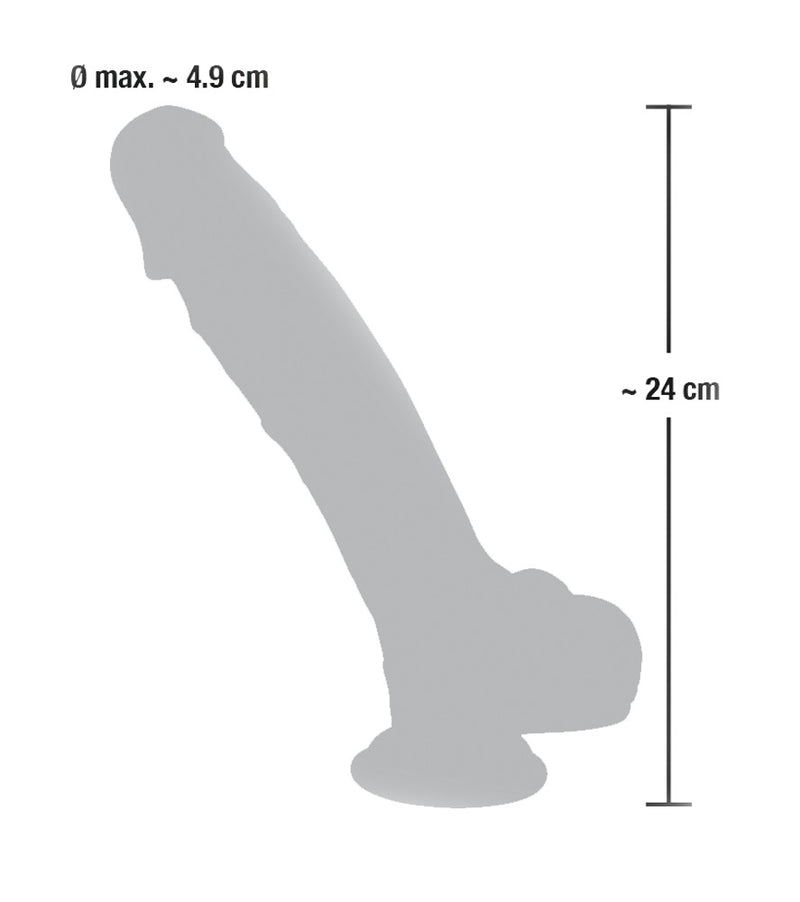 Medical Silicone Dildo realistisch met aderen en grote eikel - Huidskleur