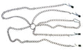 fetish Collection Harnas met tepel- en intieme klemmen - Zilver