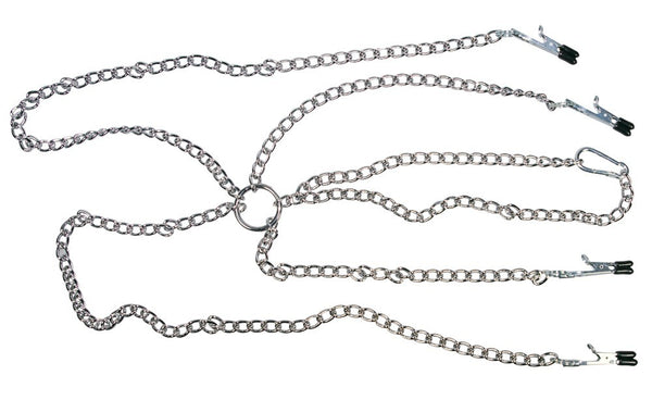 Fetish Collection harnas met klemmen - Zilver - fetish Collection - SKU: 5275130000