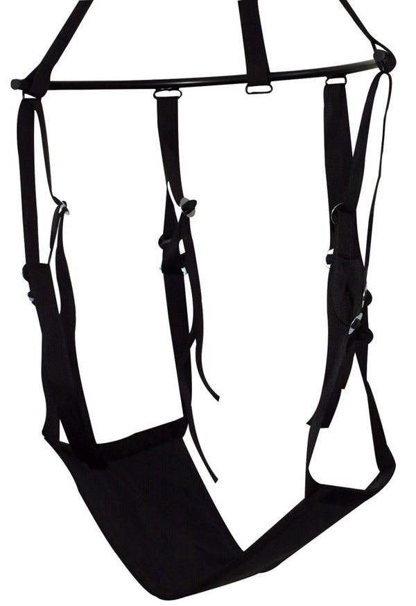 You2Toys Seksschommel met verstelbare hoogte en hand-/voetlussen - Zwart - You2Toys - SKU: 5276100000