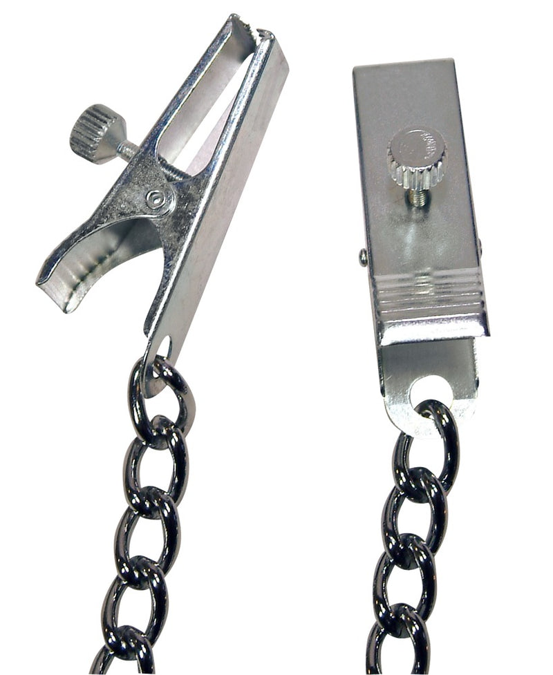 fetish Collection Tietenketting met verstelbare klemmen - Zilver
