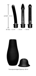 Bad Kitty Intieme douche met 3 opzetstukken - Zwart