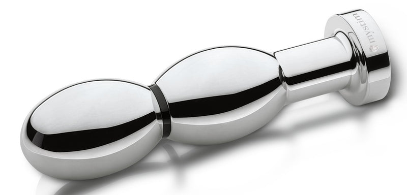 Mystim Dildo bipolair met elektrische pulsen - Zilver