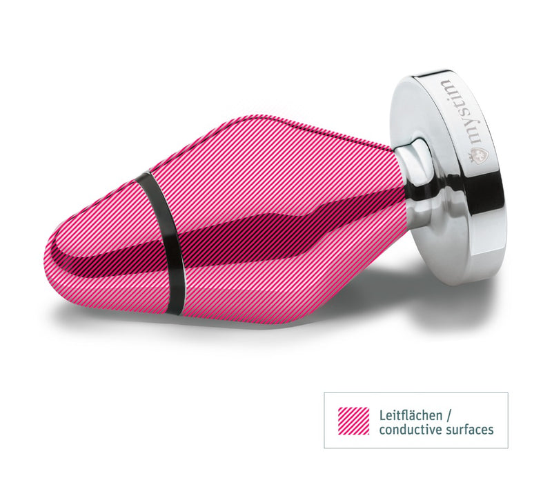 Mystim Butt plug met e-stim en taps toelopend - Zwart