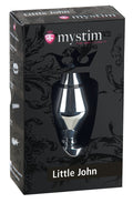 Mystim Butt plug met e-stim en taps toelopend - Zwart
