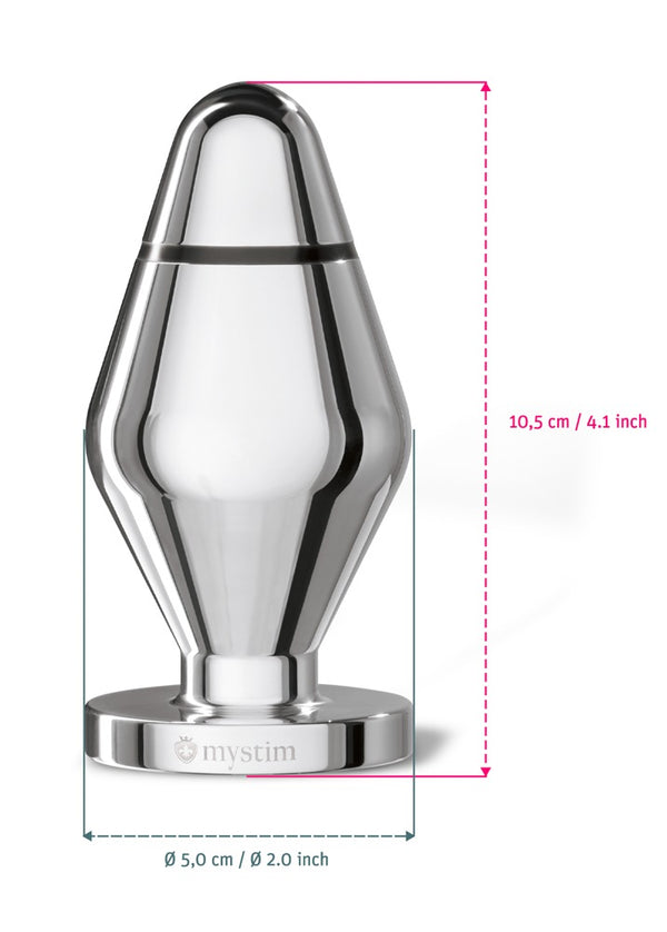 Mystim John butt plug - Zilver - Mystim - SKU: 5289600000