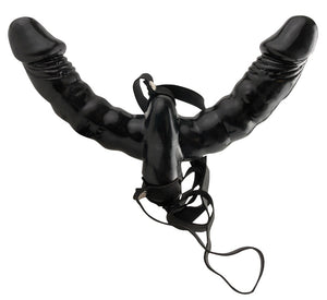 Fetish Fantasy Series Strap-on vibrator met dubbele stimulatie - Zwart
