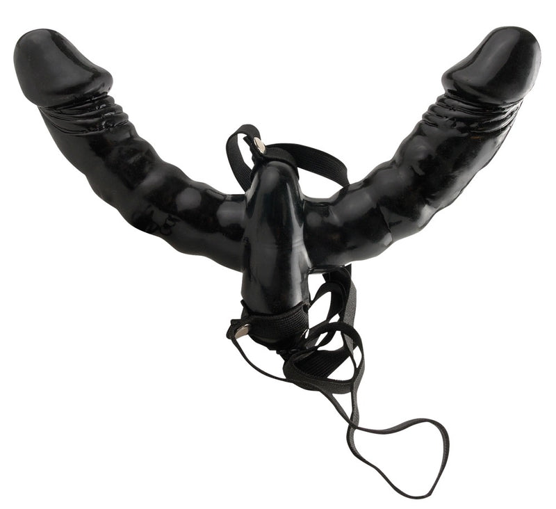 Fetish Fantasy Series Strap-on vibrator met dubbele stimulatie - Zwart
