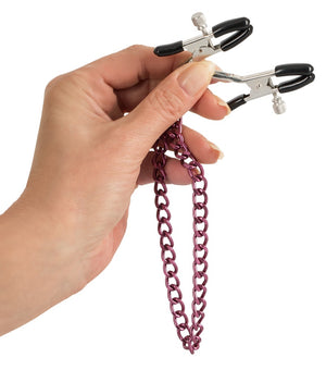 You2Toys Tepelklemmen met ketting - Paars