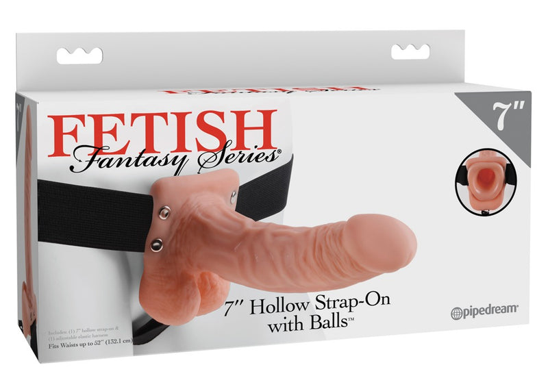 Fetish Fantasy Series Strap-on hol met ballen - Huidskleur