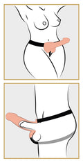 Fetish Fantasy Series Strap-on hol met ballen - Huidskleur