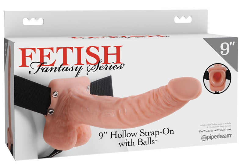 Fetish Fantasy Series Strap-on hol met ballen - Huidskleur