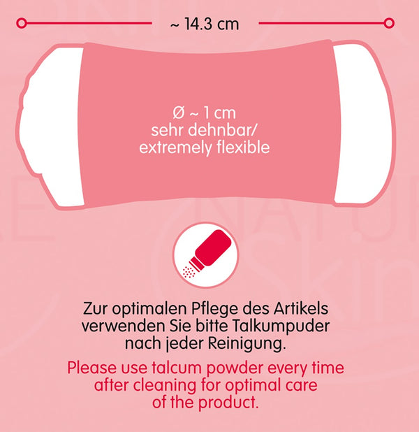Nature Skin Trilkussen dubbelzijdig met vagina & anus - Licht - Nature Skin - SKU: 5319360000