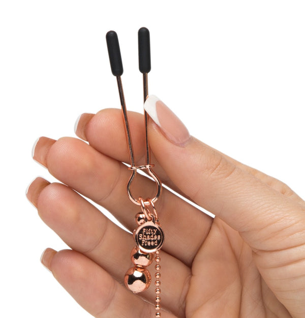 Fifty Shades of Grey tepelklemset met kralen - Goud - Fifty Shades of Grey - SKU: 5321930000