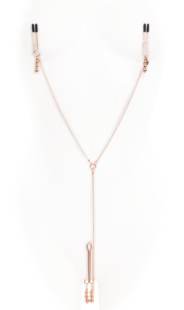 Fifty Shades of Grey tepelklemset met kralen - Goud - Fifty Shades of Grey - SKU: 5321930000