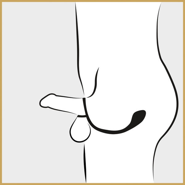 Black Velvets 3-in-1 butt plug met ring - Zwart - Black Velvets - SKU: 5329750000