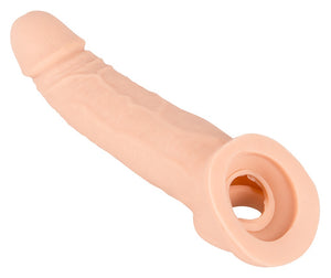 Nature Skin Penis sleeve met uitbreiding en eikel - Huidskleur
