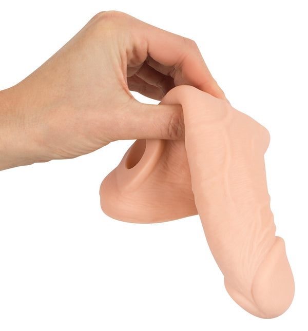 Nature Skin Penis sleeve met uitbreiding en eikel - Huidskleur - Nature Skin - SKU: 5329830000