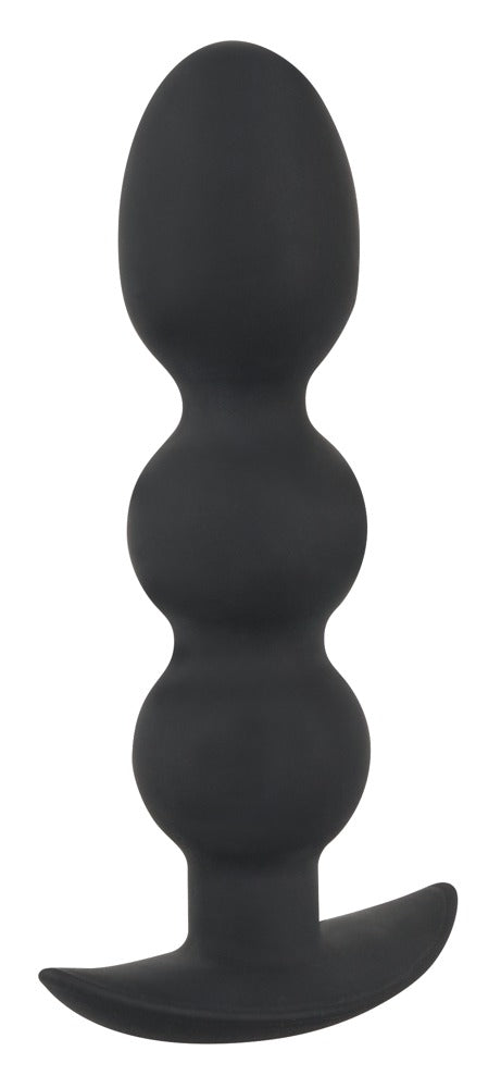 Black Velvets anale plug met zware kralen - Zwart - Black Velvets - SKU: 5330250000