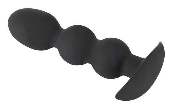 Black Velvets anale plug met zware kralen - Zwart - Black Velvets - SKU: 5330250000