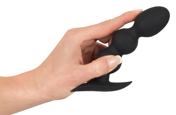 Black Velvets anale plug met zware kralen - Zwart - Black Velvets - SKU: 5330250000