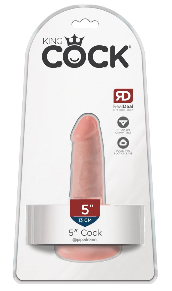 King Cock 5" realistische dildo - Huidskleur Licht - King Cock - SKU: 5330760000