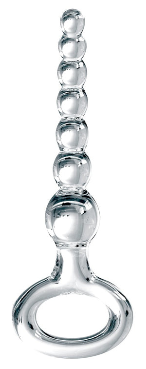 Icicles Anal beads gebogen met 7 kralen - Transparant