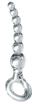 Icicles Anal beads gebogen met 7 kralen - Transparant