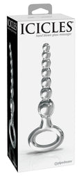 Icicles Anal beads gebogen met 7 kralen - Transparant