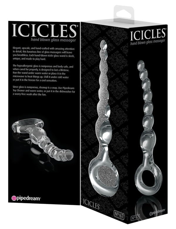 Icicles nr. 67 anal beads - Transparant - Icicles - SKU: 5331730000
