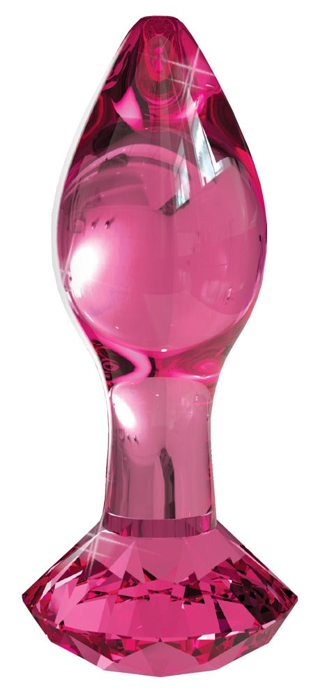 Icicles Butt plug kegelvormig met glasstop - Roze - Icicles - SKU: 5332030000