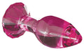 Icicles Butt plug kegelvormig met glasstop - Roze