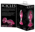 Icicles Butt plug kegelvormig met glasstop - Roze