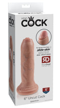 King Cock Dildo realistisch met bewegende voorhuid - Huidskleur