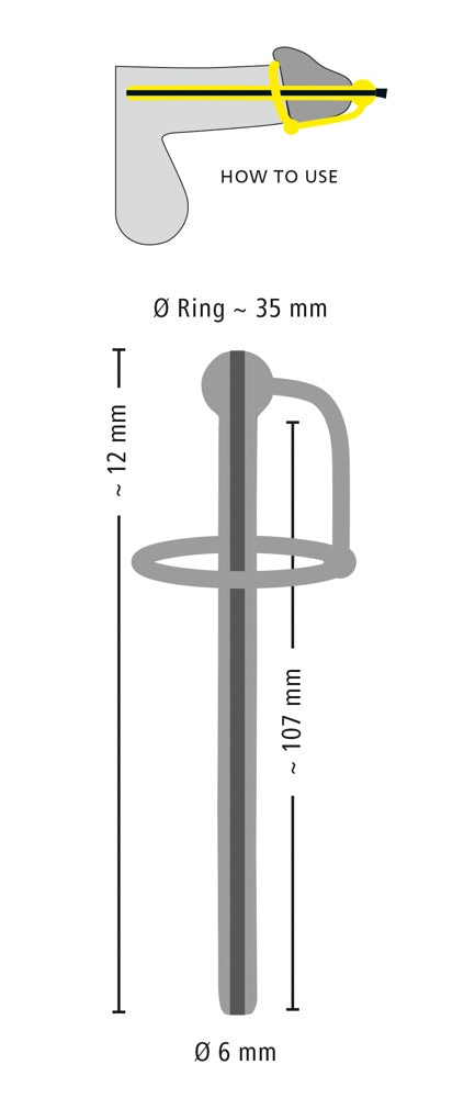 Penisplug Piss Play ring - Zwart - Penisplug - SKU: 5335990000