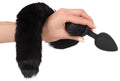 Bad Kitty Analplug met kattenstaart en oorband - Zwart