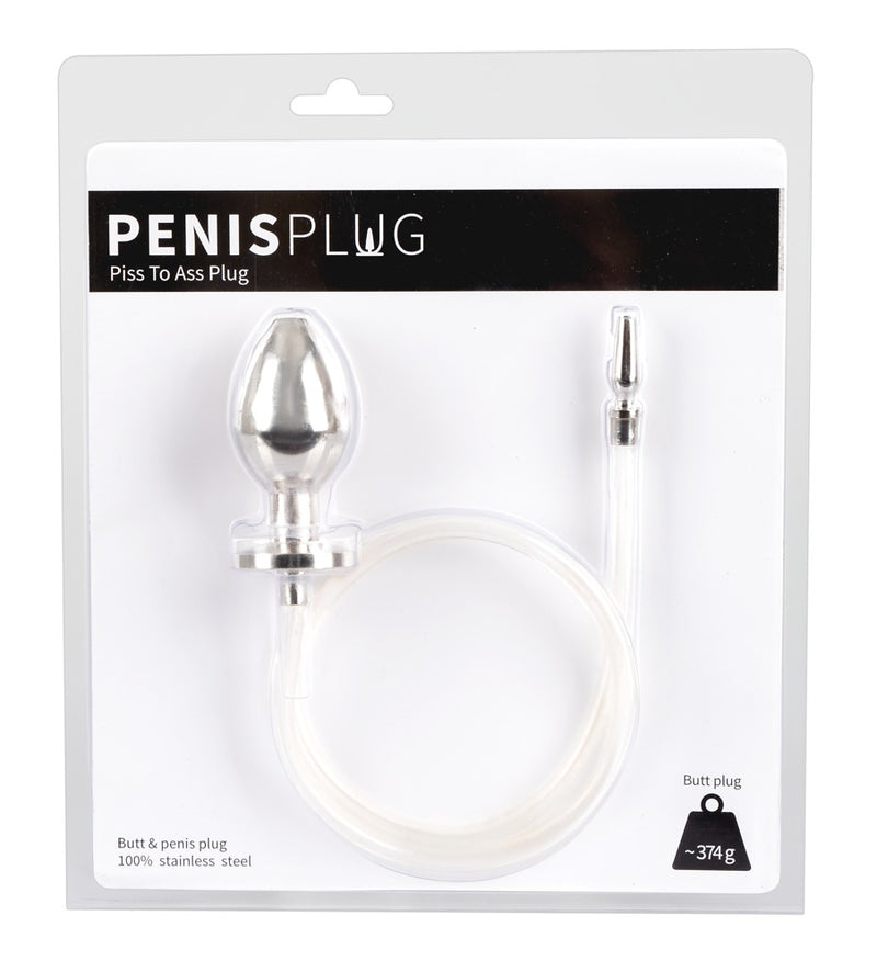 Penisplug Piss to Ass Plug plug - Zilver