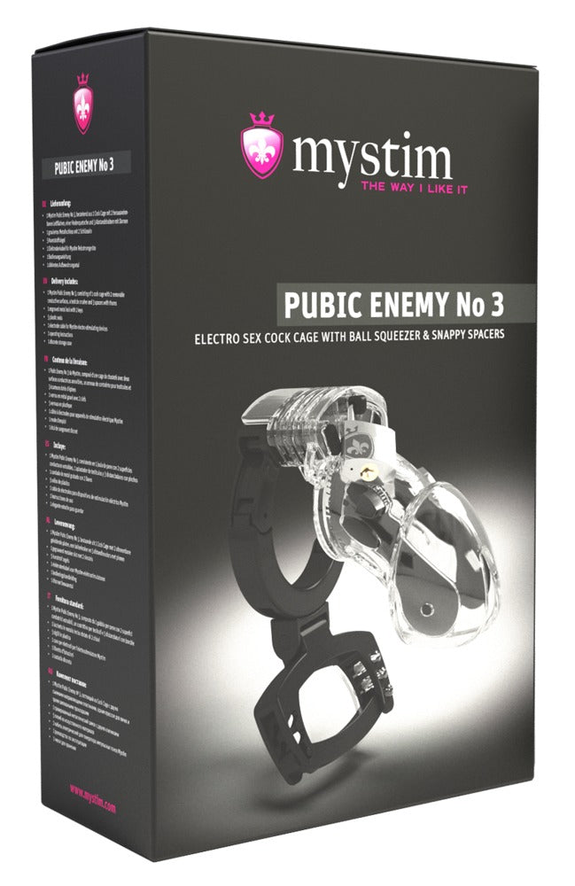 Mystim E-stim haankooi met 2 platina elektrodes - Transparant