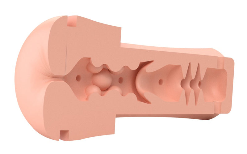 Mystim Masturbator met E-stim adapter en anusopening - Zwart