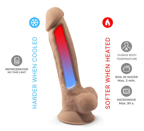 SILEXD Realistic dildo met geheugeneffect en zuignap - Huidskleur - SILEXD - SKU: 5349600000