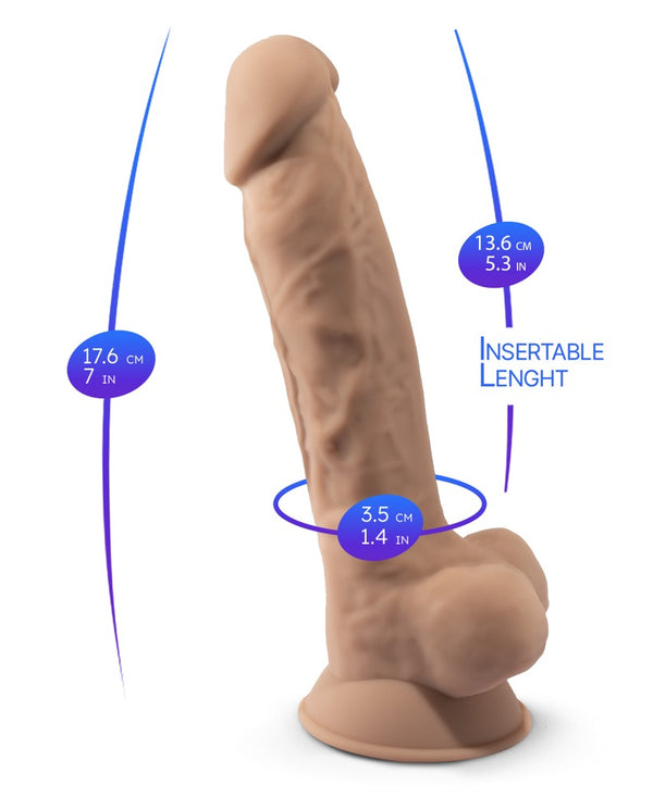 SILEXD Realistic dildo met geheugeneffect en zuignap - Huidskleur - SILEXD - SKU: 5349600000