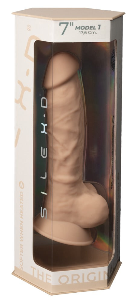 SILEXD Realistic dildo met geheugeneffect en zuignap - Huidskleur - SILEXD - SKU: 5349600000