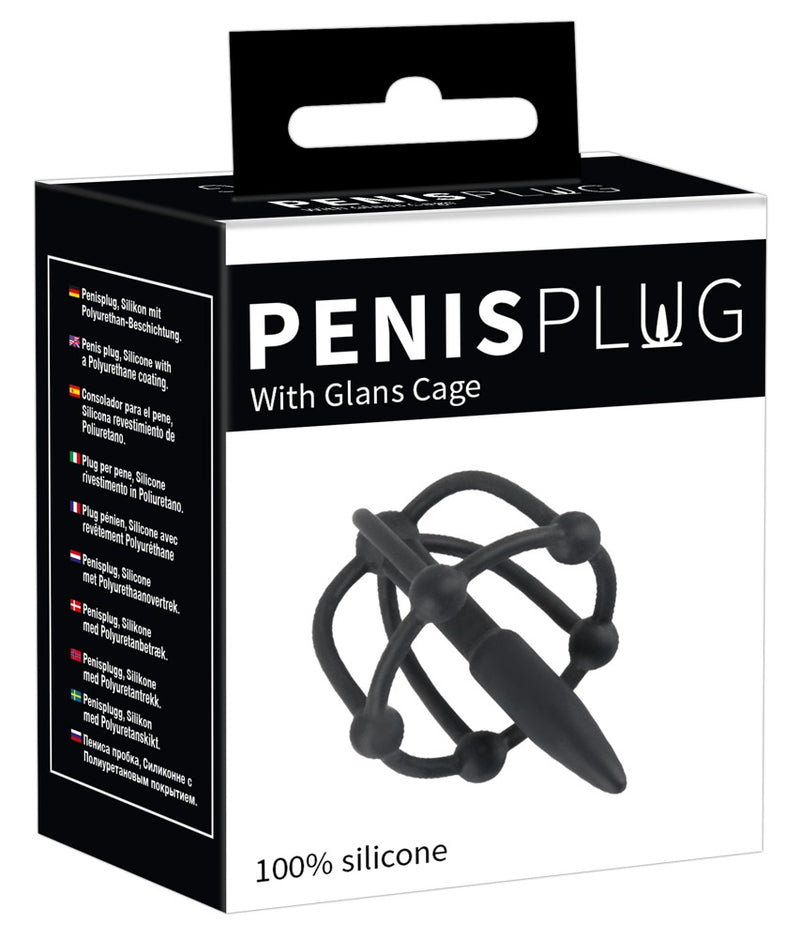 Penisplug Met glanskooi - Zwart