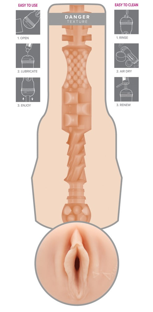Fleshlight Masturbator met realistische ribbels en stippen - Huidskleur
