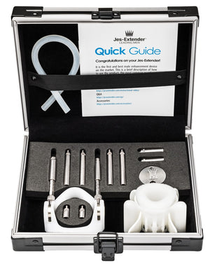 Jes-Extender penis expander met rekstaven Titanium - Wit